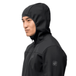 Black Windproof Softshell Jacket Men