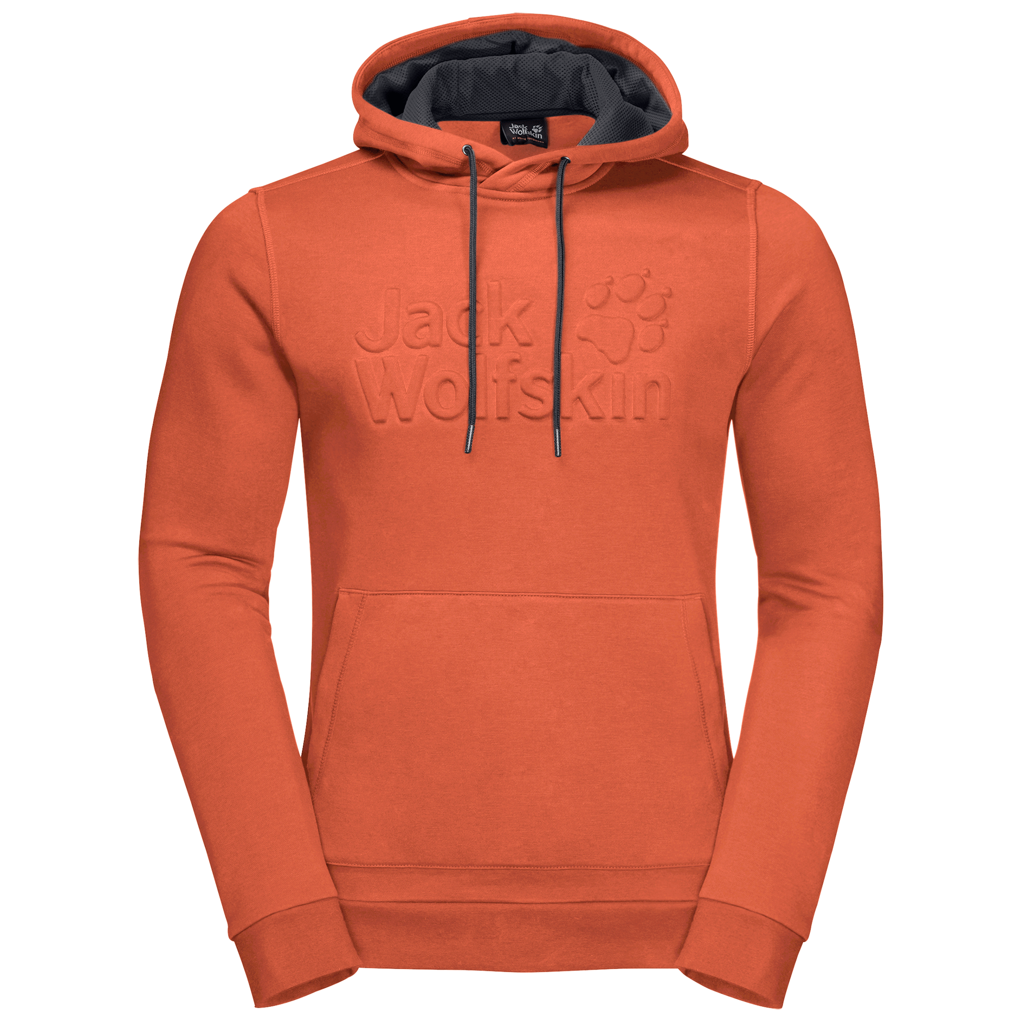 Saffron Orange Hooded Sweatshirt Men