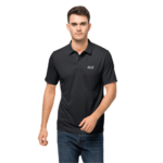 Black Funktional Polo Shirt Men