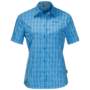 Brilliant Blue Checks Short-Sleeved Uv Stetch Buttondown