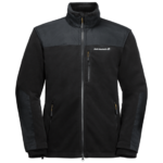 Black Windproof Fleece Jacket Men