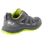 Grey / Lime Men'S Lightweight Hiking Shoe With Leather