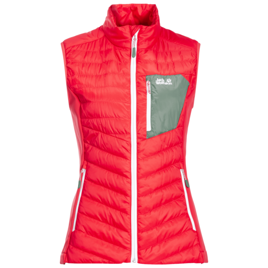 Tulip Red Windproof Quilted Gilet Women