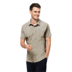 Dusty Grey Men'S Short-Sleeved Activewear Shirt