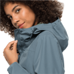 Teal Grey Women'S Waterproof Outdoor Coat
