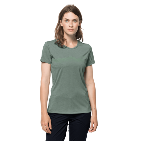 Hedge Green Funktional T-Shirt Women