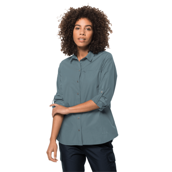 Teal Grey Women'S Mosquito-Repellent Shirt