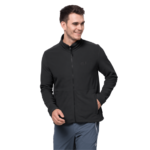 Black Lightweight Fleece Jacket