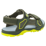 Khaki / Lime Kids Sandals