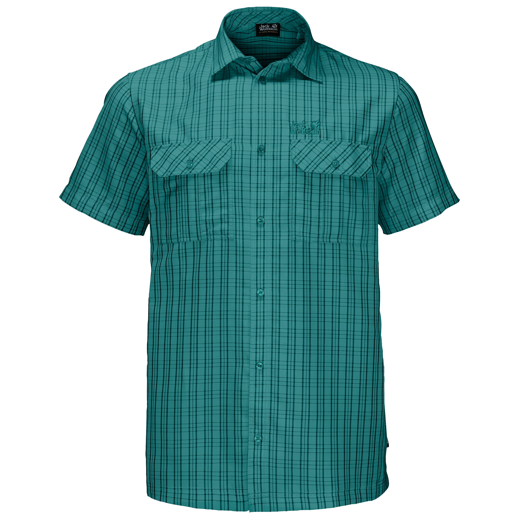 Emerald Green Checks Lightweight T-Shirt