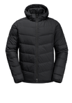 Black Warm, Windproof And Water Repellent Down Jacket With Hood