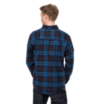 Night Blue Checks Flannel Shirt Men