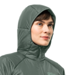 Hedge Green Windproof Hooded Jacket With Texashield Ecosphere Pro