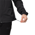 Black Windproof Softshell Jacket