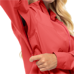 Vibrant Red Hardshell Rain Jacket Women