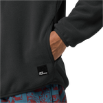 Granite Black Soft, Warm Fleece Pullover With Front Pocket