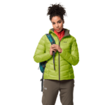 Bright Lime Windproof Down Jacket Women