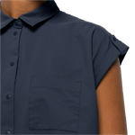 Night Blue Women'S Short-Sleeved Hiking Shirt