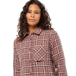 Afterglow 41 Long Sleeved Flannel Shirt With Checked Pattern And Chest Pocket