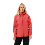 Vibrant Red Hardshell Rain Jacket Women