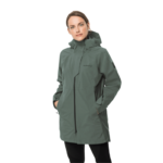 Hedge Green Hardshell Stretch Coat For Women
