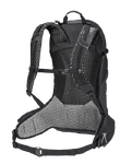 Black Hiking Pack With Advanced Back Ventilation And Short Back Length For Day Hikes In Warm Regions, Made From Recycled Materials