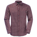 Cordovan Red Checks Organic Cotton Flannel