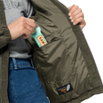 Bonsai Green Very Wind-Resistant Corduroy And Down Jacket Women