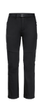 Black Windproof And Water Repellent, Very Breathable Softshell Trousers With Light Thermal Lining