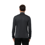 Black Warming And Odour-Inhibiting Long-Sleeved Shirt And High Collar