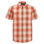 Saffron Orange Checks Organic Cotton T-Shirt Men