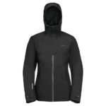 Black 5-In-1 Hardshell Jacket For Hiking Women