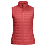 Coral Red Windproof Quilted Vest Women