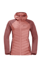Blush Powder Stretch Fleece Jacket With A Windproof, Water-Repellent Front And Hood With Synthetic Fiber Padding
