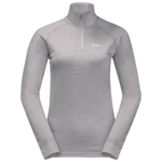 Medium Grey Heather Merino Wool Long Sleeve Base Layer