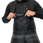 Black Ultra Warm Down-Padded Trousers For Expeditions
