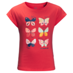 Tulip Red Girls Organic Cotton T-Shirt