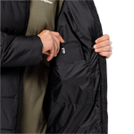 Black Warm, Windproof And Water Repellent Winter Jacket With Synthetic Fibre Fill
