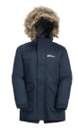 Night Blue Stylish 3In1 Parka With Removable Fur-Lining On The Hood And Large Hip Pockets.