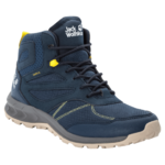 Dark Blue / Lime Woodland Texapore Mid Hiking Shoes For Men