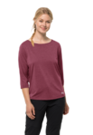 Sangria Red Women’S Merino Wool Half-Sleeve Functional Shirt