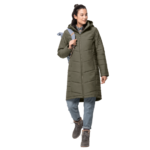 Grape Leaf Windproof Quilted Coat Women