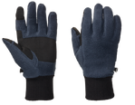 Night Blue Warm Fleece Gloves With Knitted Cuffs