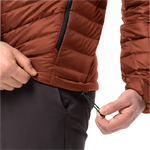 Carmine Windproof, Water-Repellent Down Jacket With A Hood