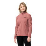 Blush Powder Warm, Half-Zip Fleece Pullover Made Of Recycled Polyester