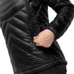 Black Windproof Down Jacket Women