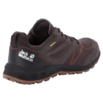 Espresso / Dark Red Mens Waterproof Hiking Shoes