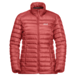 Coral Red Windproof Down Jacket Women