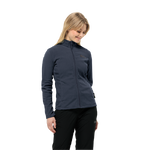 Night Blue Light, Stretchy, Breathable Midlayer For Shoulder Seasons Or High Output Activities In Cold Temperatures.