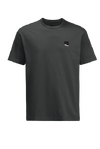 Granite Black Simple Unisex T-Shirt In Sustainable Organic Cotton